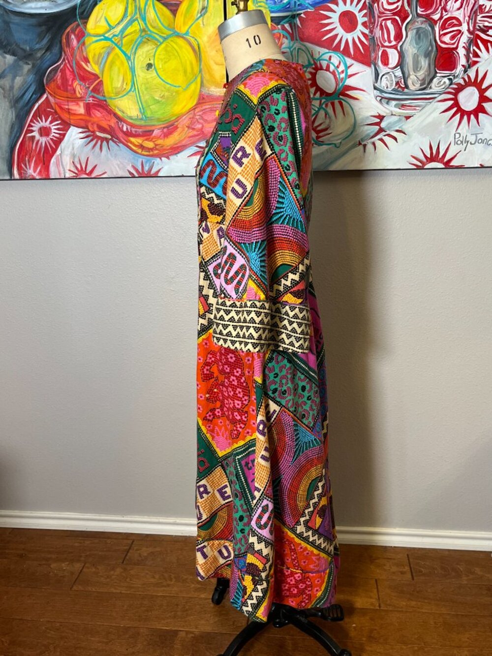 Farm Rio Dotted Patch Scarf Midi Dress Amazonia Tropicool Resort Collection - Picture 4 of 15